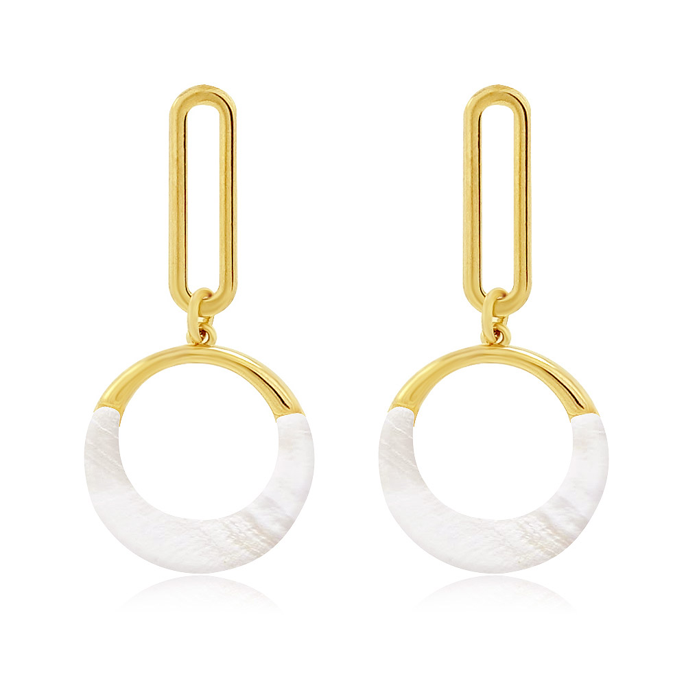 Summer Hallow Round Shell Earrings